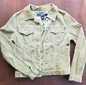 Gap vintage corduroy olive green coat XS